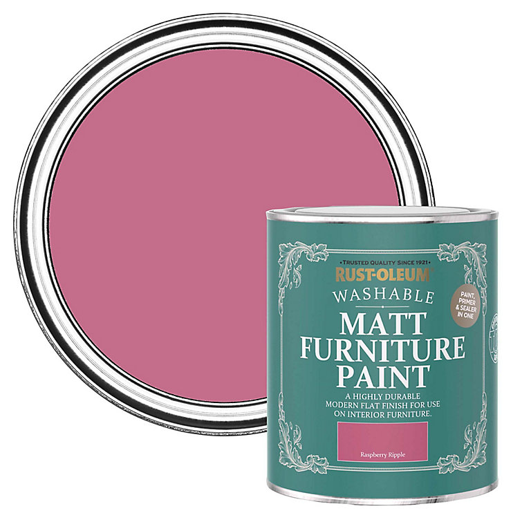 Product image for Rust-Oleum Raspberry Ripple Matt Furniture paint, 750ml