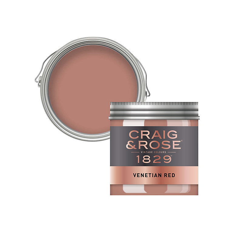 Product image for Craig & Rose 1829 Venetian Red Chalky Emulsion paint, 50ml