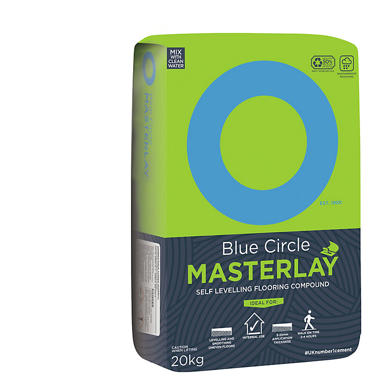 Product image for Blue Circle Masterlay Floor levelling compound, 20kg Bag