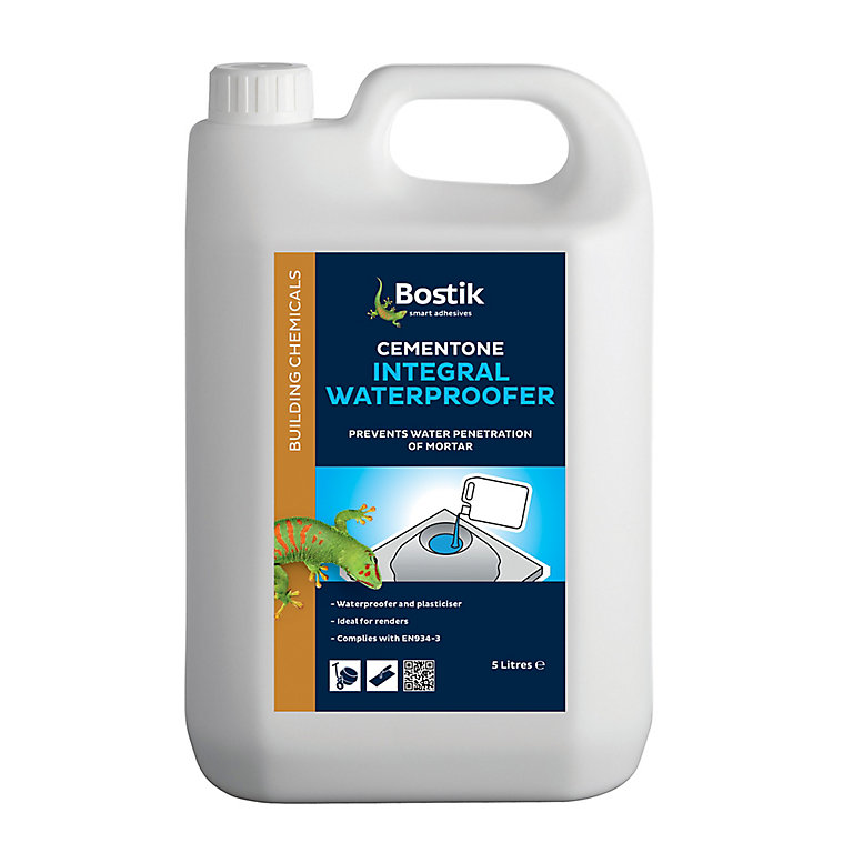 Product image for Bostik Cementone Yellow Waterproofing & air entraining admixture, 5L Jerry can 5.59kg