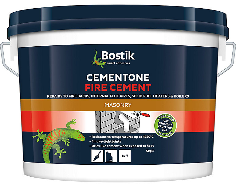 Product image for Bostik Cementone Buff Fire cement, 5kg Tub