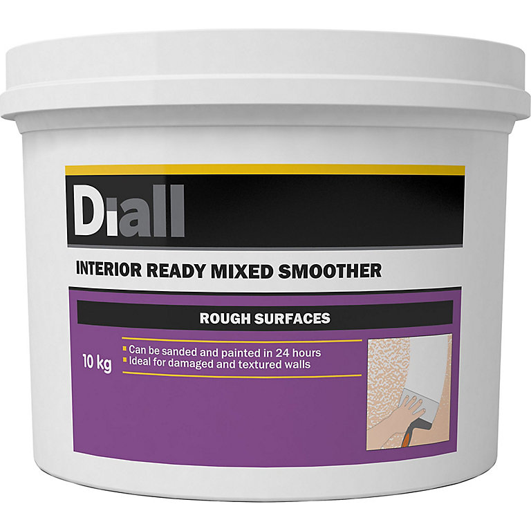 Product image for Diall Rough Surface Ready mixed Finishing plaster, 10kg Tub