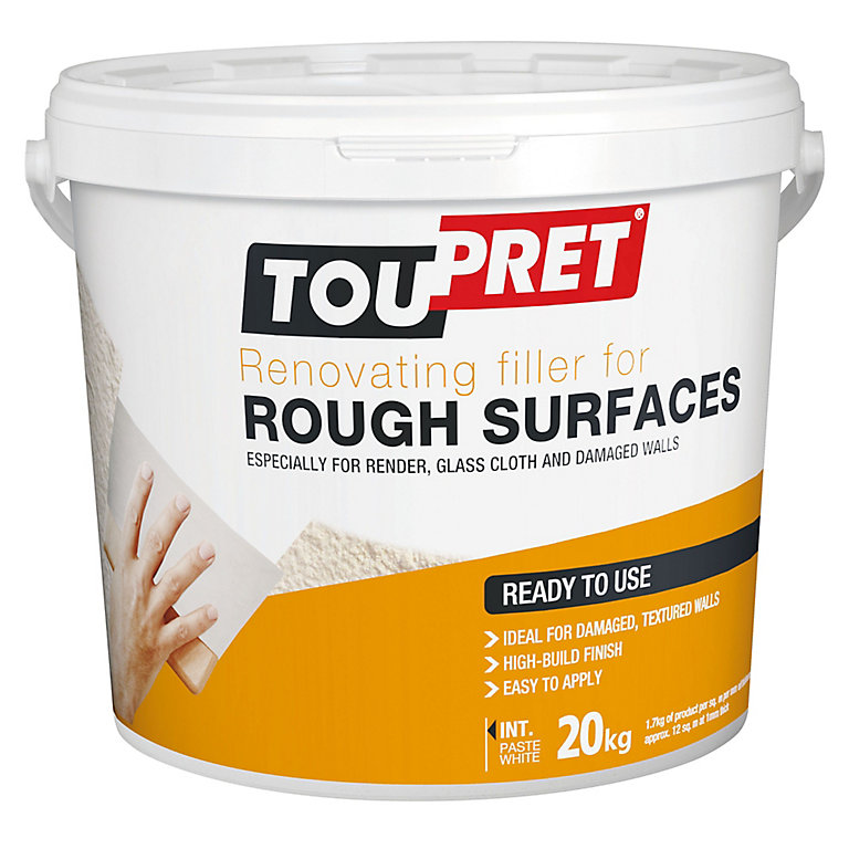 Product image for Toupret Rough surface Ready mixed Finishing plaster, 20kg Tub