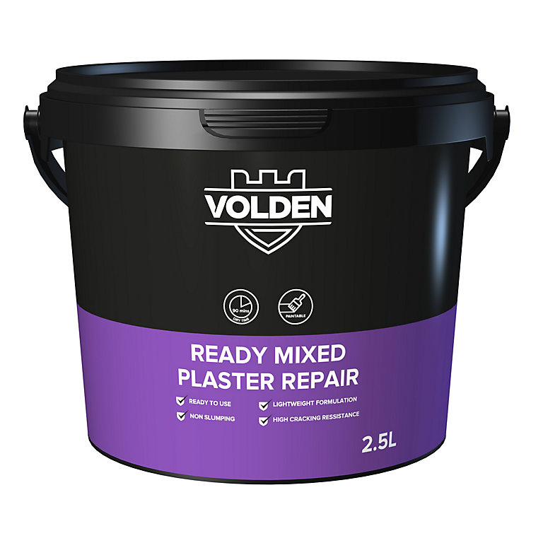 Image of Volden Not quick dry Ready mixed Plaster repair, 2.1kg, 2.5L Tub