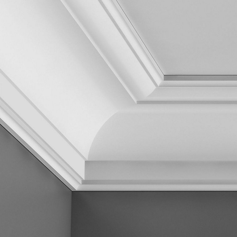 Product image for Colours Intonaco Heritage C-shaped Duropolymer Internal Coving corner (L)250mm (W)94mm, Pack of 2