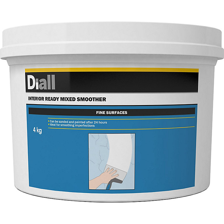 Image of Diall Fine finish Ready mixed Smoothover finishing plaster, 4kg