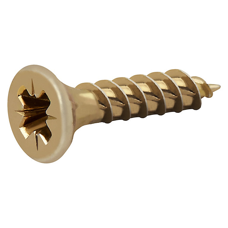 Image of TurboDrive Pozidriv Yellow-passivated Steel Screw (Dia)3.5mm (L)16mm, Pack of 500