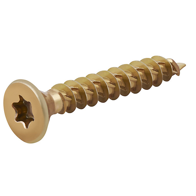 Image of TurboDrive Torx Yellow-passivated Steel Screw (Dia)6mm (L)40mm, Pack of 100
