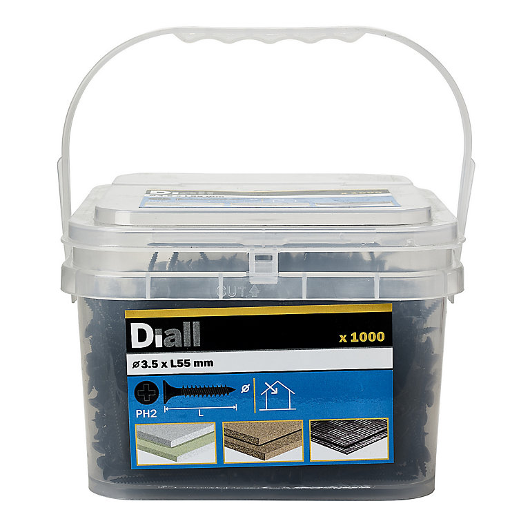 Product image for Diall Fine Metal & wood Plasterboard screw (Dia)3.5mm (L)55mm, Pack of 1000