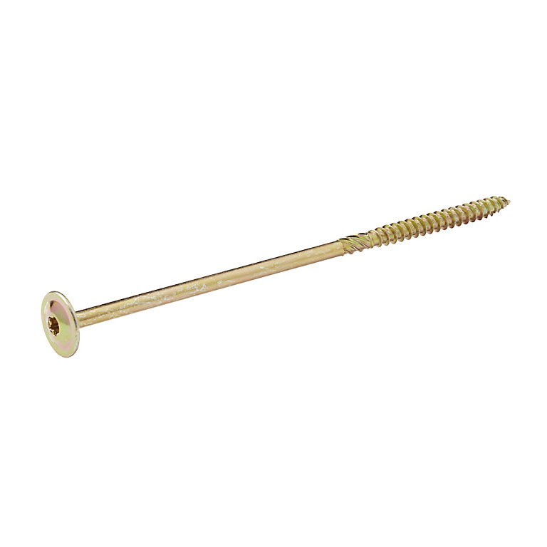 Image of Diall Wafer Yellow-passivated Carbon steel Timber frame screw (Dia)8mm (L)200mm