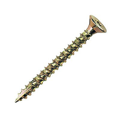 Image of TurboGold PZ Double-countersunk Yellow-passivated Carbon steel Screw (Dia)4mm (L)50mm, Pack of 200
