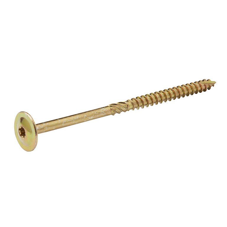 Image of Diall Wafer Yellow-passivated Carbon steel Timber frame screw (Dia)8mm (L)140mm