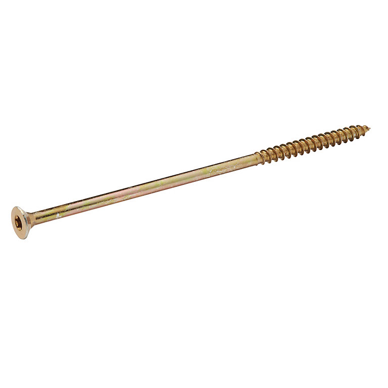 Image of Diall Torx Yellow-passivated Steel Screw (Dia)8mm (L)200mm, Pack of 1