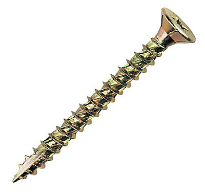 Product image for TurboGold Yellow-passivated Carbon steel Screw (Dia)5mm (L)90mm, Pack of 100