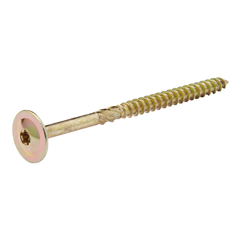 Image of Diall Wafer Yellow-passivated Carbon steel Timber frame screw (Dia)8mm (L)120mm