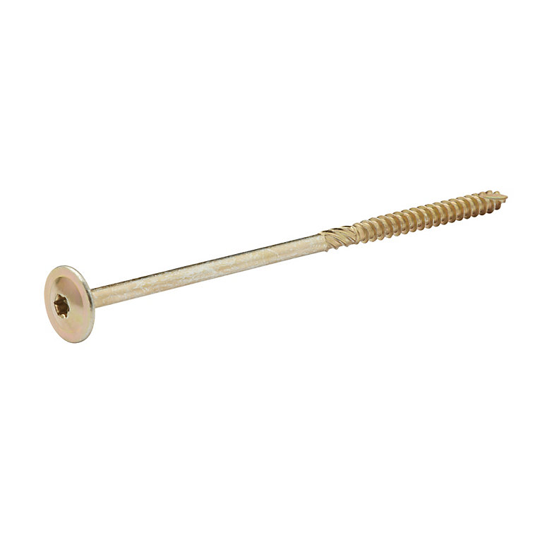 Image of Diall Wafer Yellow-passivated Carbon steel Timber frame screw (Dia)8mm (L)180mm