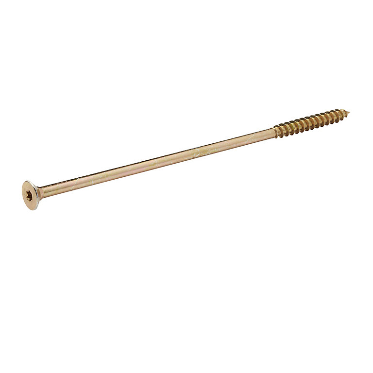 Image of Diall Torx Yellow-passivated Steel Screw (Dia)10mm (L)260mm, Pack of 1