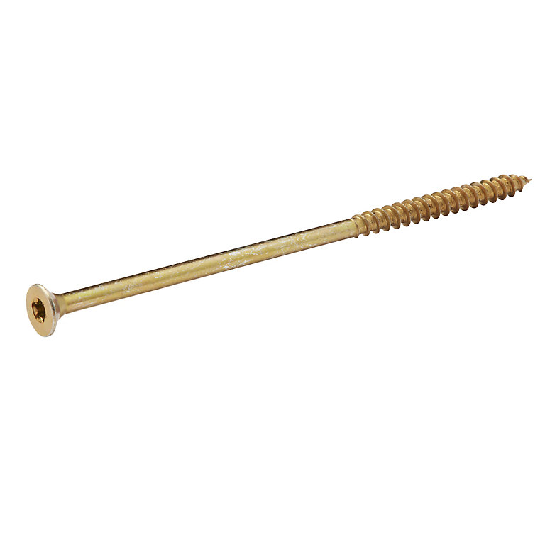 Image of Diall Torx Yellow-passivated Steel Screw (Dia)8mm (L)180mm