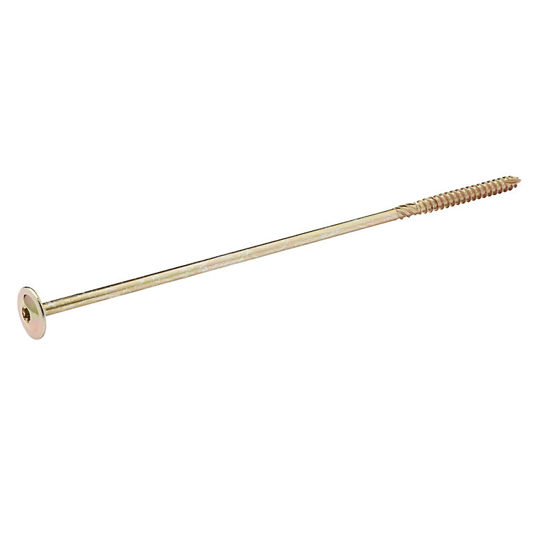 Image of Diall Wafer Yellow-passivated Carbon steel Timber frame screw (Dia)8mm (L)280mm