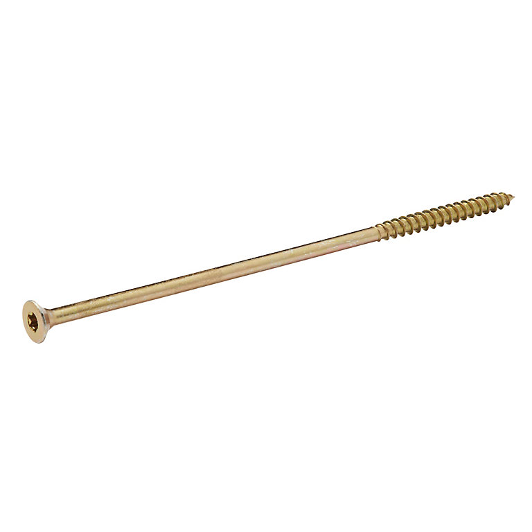 Image of Diall Torx Yellow-passivated Steel Screw (Dia)8mm (L)220mm, Pack of 1