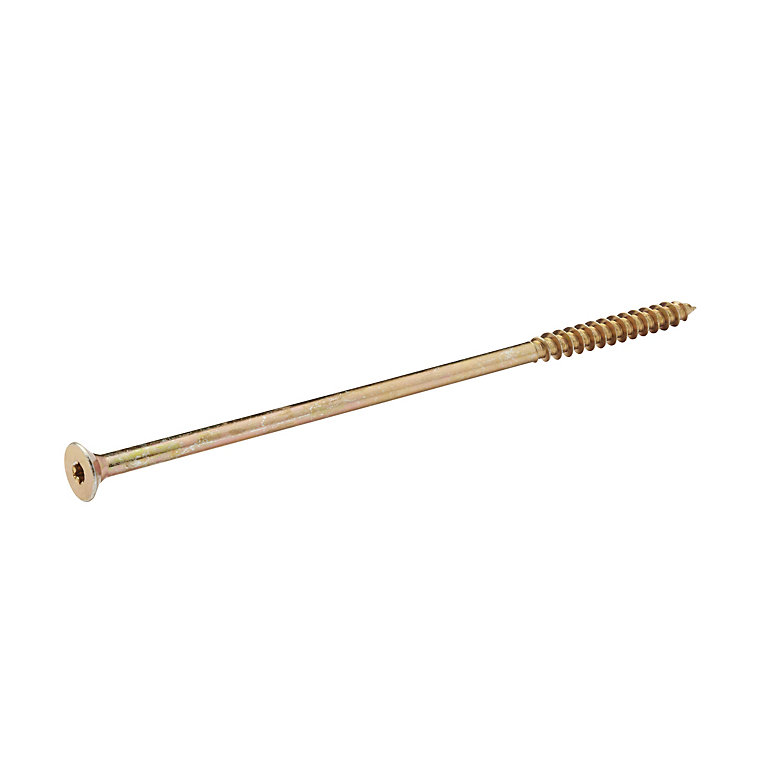 Image of Diall Torx Yellow-passivated Steel Screw (Dia)10mm (L)240mm, Pack of 1