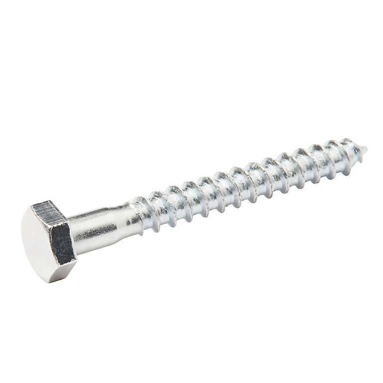 Image of Diall Hex Zinc-plated Carbon steel Coach screw (Dia)6mm (L)50mm, Pack of 200