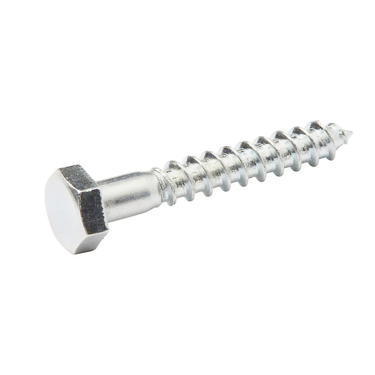 Image of Diall Hex Zinc-plated Carbon steel Coach screw (Dia)6mm (L)40mm, Pack of 200