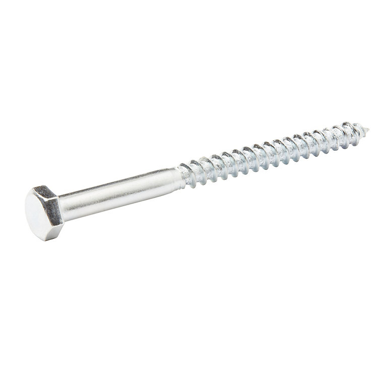 Image of Diall Hex Zinc-plated Carbon steel Coach screw (Dia)6mm (L)80mm, Pack of 100