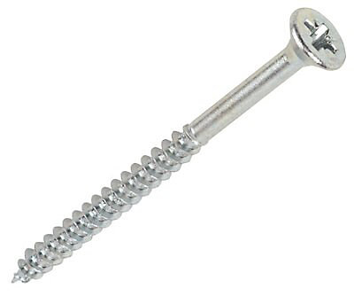 Product image for Silverscrew Double-countersunk Zinc-plated Carbon steel Screw (Dia)5mm (L)90mm, Pack of 100