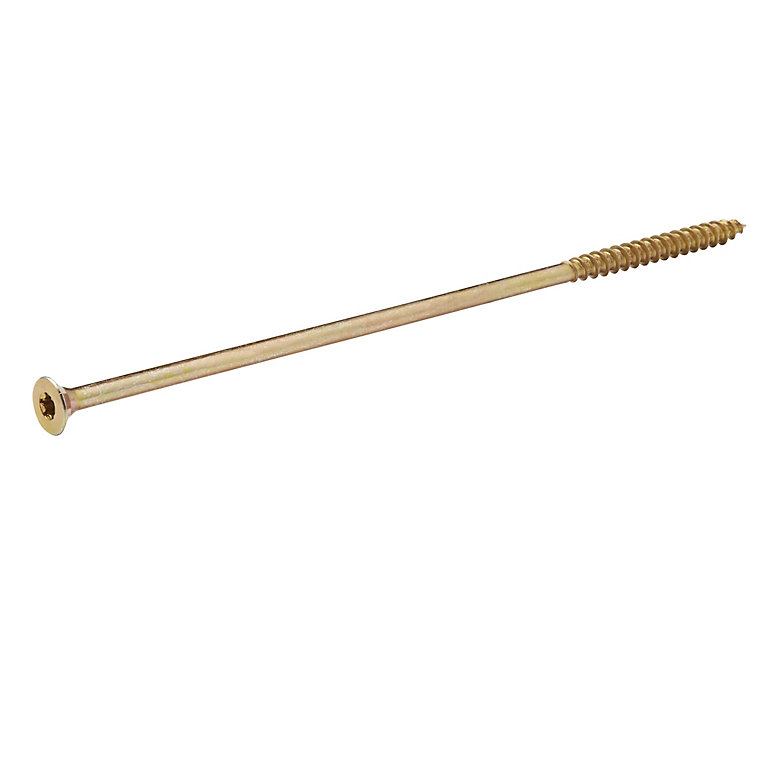 Image of Diall Torx Yellow-passivated Steel Screw (Dia)8mm (L)240mm, Pack of 1