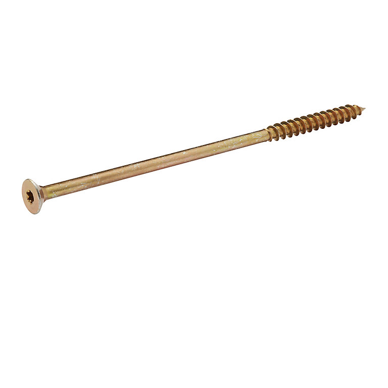 Image of Diall Torx Yellow-passivated Steel Screw (Dia)10mm (L)220mm, Pack of 1