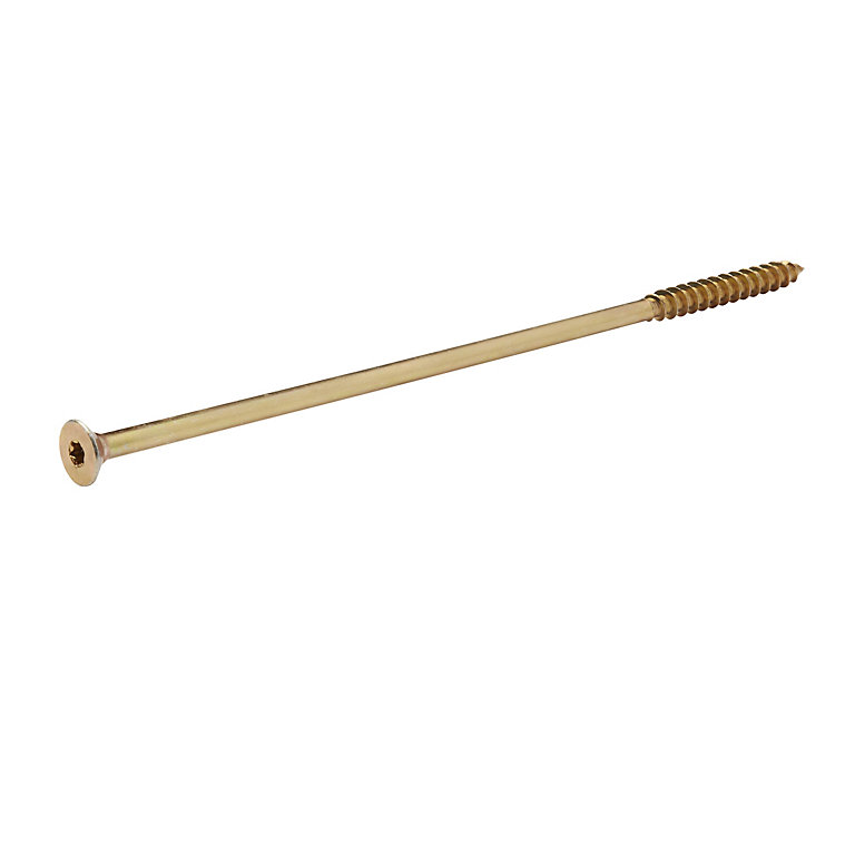 Image of Diall Torx Yellow-passivated Steel Screw (Dia)10mm (L)280mm, Pack of 1
