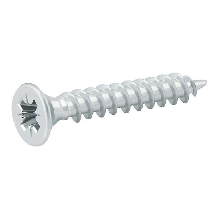 Product image for Diall Zinc-plated Carbon steel Screw (Dia)4mm (L)30mm, Pack of 20
