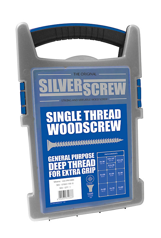 Product image for Silverscrew PZ Double-countersunk Zinc-plated Carbon steel Multipurpose screw, Pack of 1000