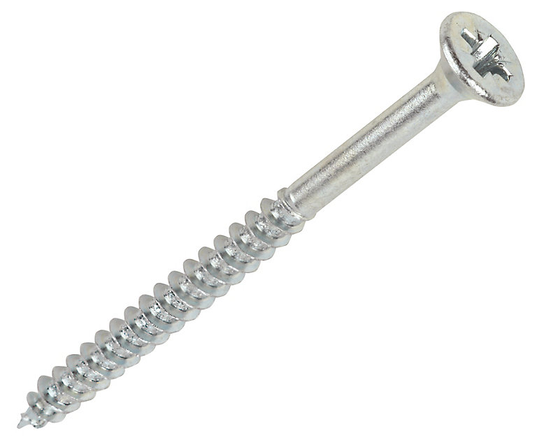 Image of Silverscrew PZ Double-countersunk Zinc-plated Carbon steel Multipurpose screw (Dia)5mm (L)100mm, Pack of 100