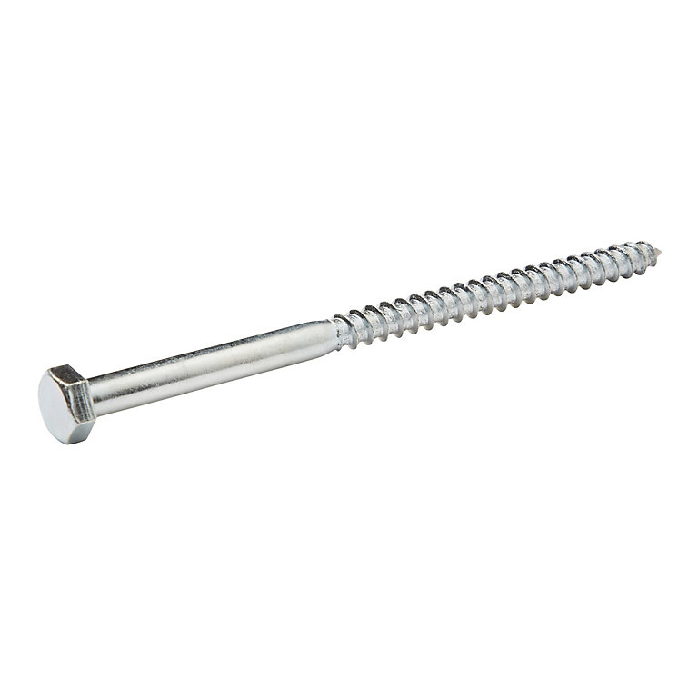 Product image for Diall Hex Zinc-plated Carbon steel Coach screw (Dia)8mm (L)140mm, Pack of 50