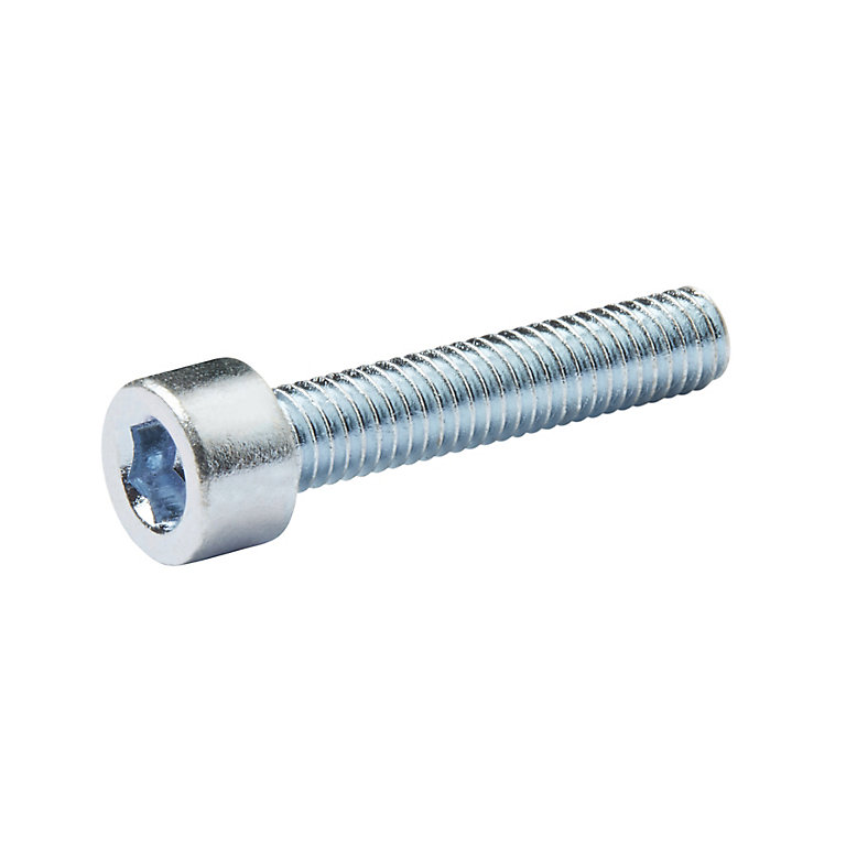 Product image for Diall M6 Cylindrical Zinc-plated Carbon steel Set screw & nut (L)30mm, Pack of 20