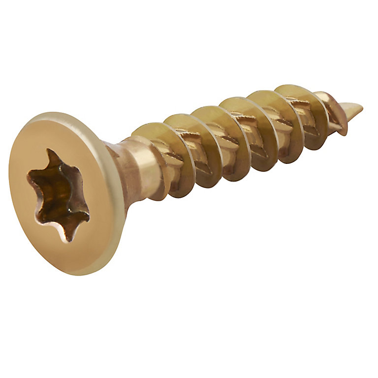 Image of TurboDrive TX Double-countersunk Yellow-passivated Steel Wood screw (Dia)4mm (L)20mm, Pack of 100