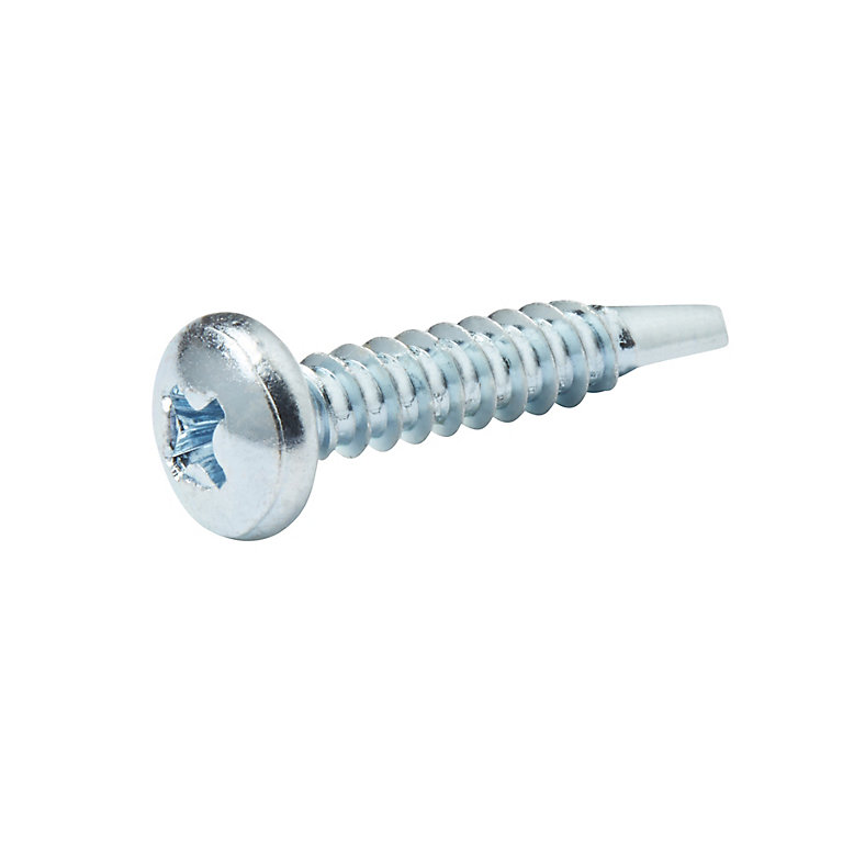 Product image for Diall Phillips Pan head Zinc-plated Carbon steel (C1022) Self-drilling screw (Dia)4.8mm (L)25mm, Pack of 25