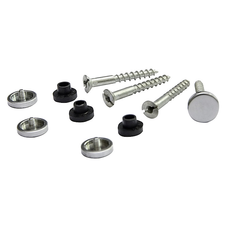 Product image for Diall PZ Countersunk Steel Mirror screw (Dia)4mm (L)35mm, Pack of 4