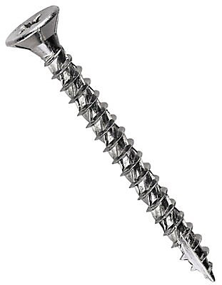 Image of Turbo Silver Zinc-plated Carbon steel Screw (Dia)4mm (L)30mm, Pack of 200