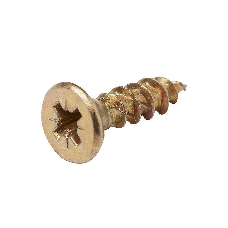 Image of TurboDrive Pozidriv Yellow-passivated Steel Screw (Dia)5mm (L)20mm, Pack of 20
