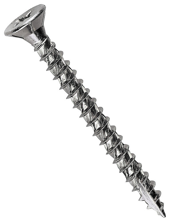 Product image for Turbo Silver PZ Double self-countersunk Zinc-plated Carbon steel Multipurpose screw (Dia)4mm (L)50mm, Pack of 200