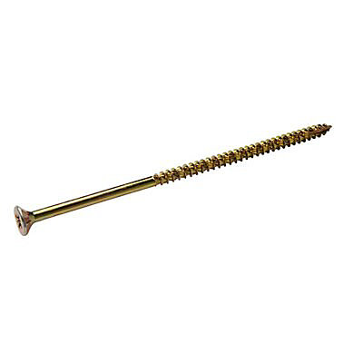 Product image for TurboDrive Yellow-passivated Steel Screw (Dia)5mm (L)120mm, Pack of 20