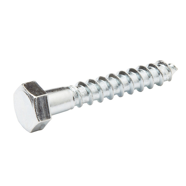 Product image for Diall Hex Zinc-plated Carbon steel Coach screw (Dia)8mm (L)50mm, Pack of 100