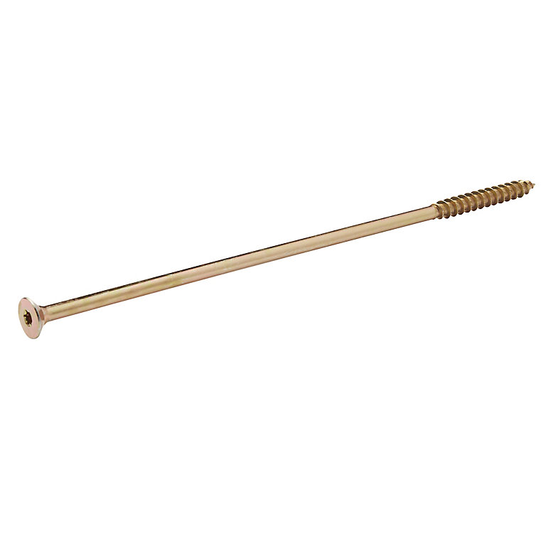 Product image for Diall Torx Yellow-passivated Steel Screw (Dia)10mm (L)300mm