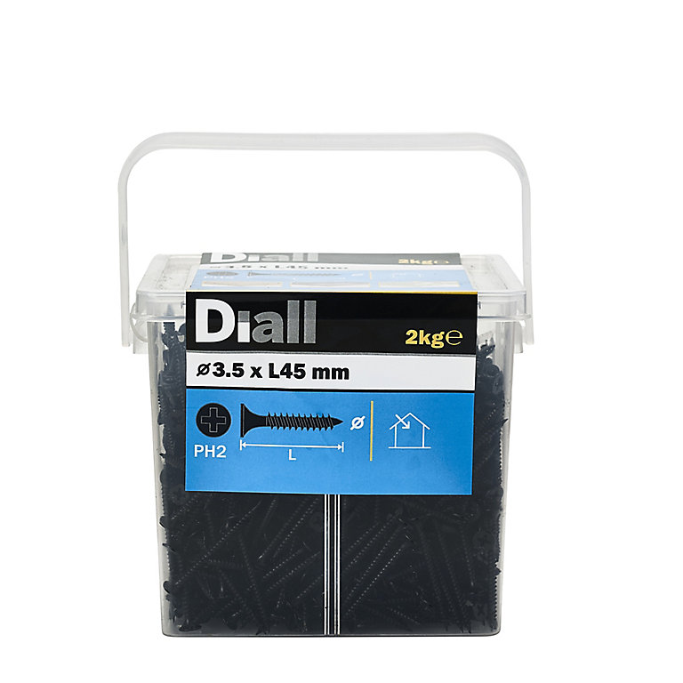 Product image for Diall Fine Metal & wood Plasterboard screw (Dia)3.5mm (L)45mm, Pack