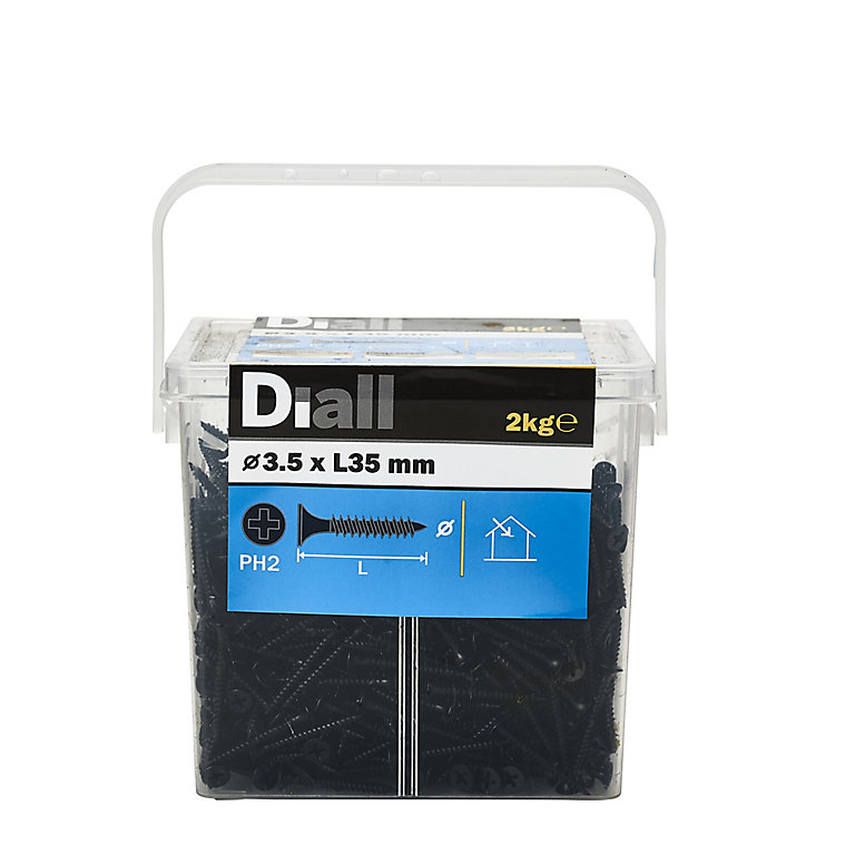 Product image for Diall Fine Metal & wood Plasterboard screw (Dia)3.5mm (L)35mm, Pack