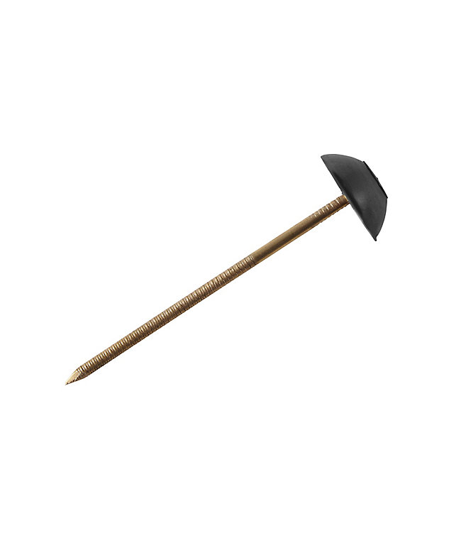 Image of Steel Black Roofing nail & cover cap, (L)0.8cm Pack of 100