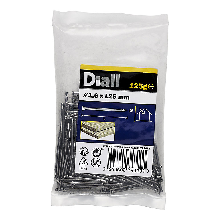 Product image for Diall Lost head nail (L)25mm (Dia)1.6mm 125g